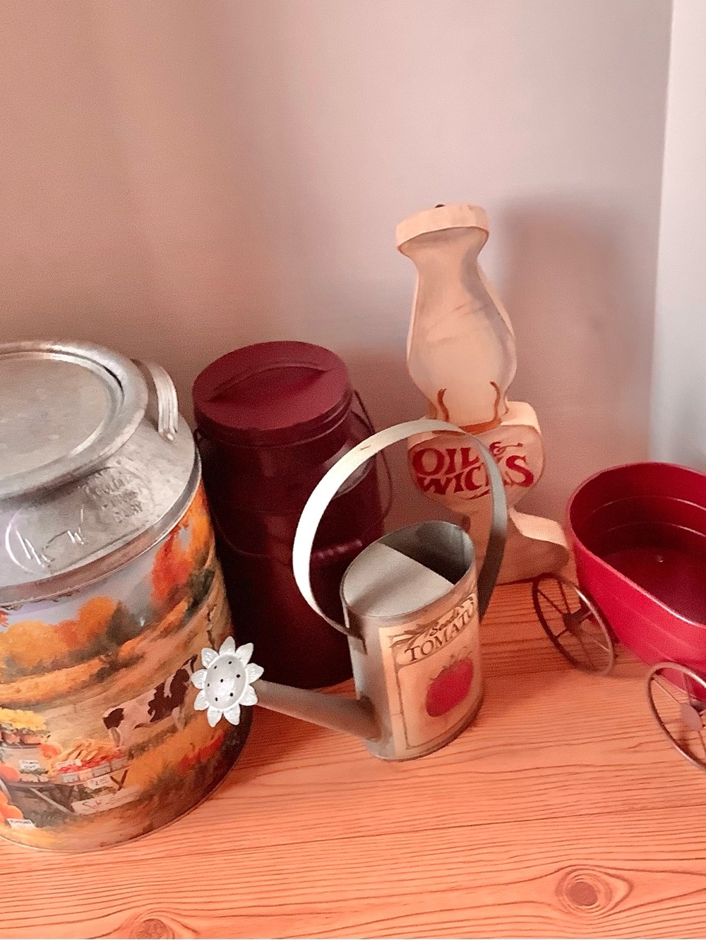 5pc Metal and Wood Decor
